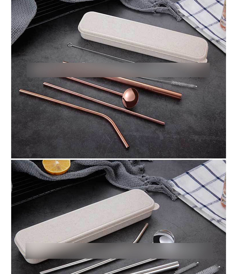 Fashion Titanium (single Pack) 304 Stainless Steel Straw Spoon (10 Pieces),Kitchen