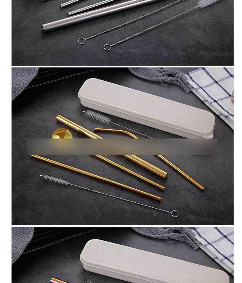Fashion Titanium (single Pack) 304 Stainless Steel Straw Spoon (10 Pieces),Kitchen