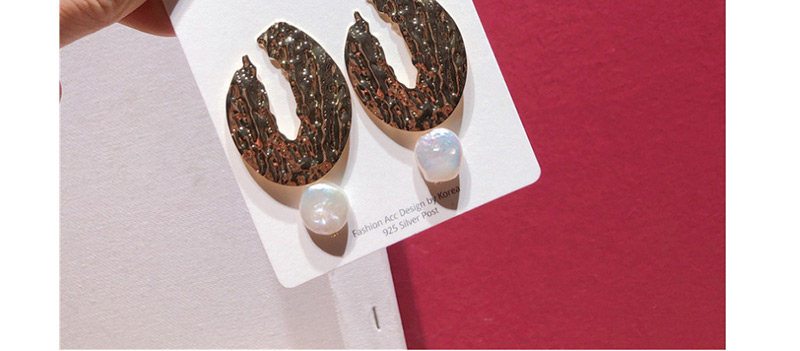 Fashion Gold  Silver Needle Natural Freshwater Shaped Big Pearl Earrings,Drop Earrings