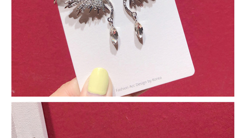 Fashion Silver  Silver Needle Wing Earrings,Drop Earrings