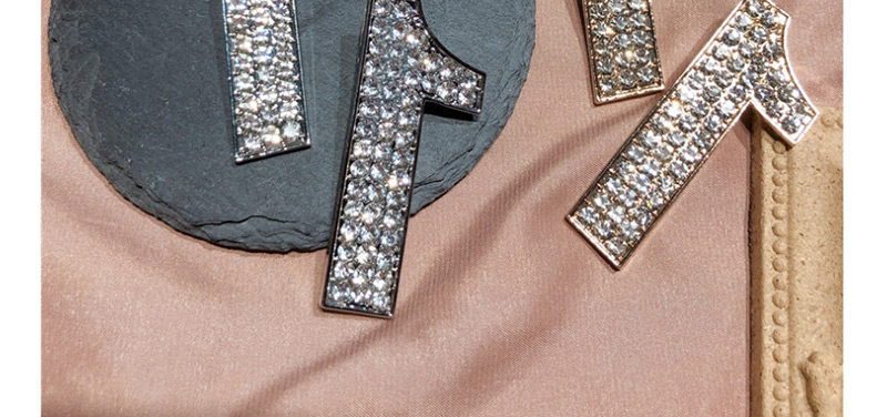 Fashion Silver Number 1 Diamond Earrings,Stud Earrings