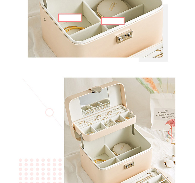 Fashion Bare Powder Rounded Multi-layer Automatic Disk Storage Box,Jewelry Findings & Components