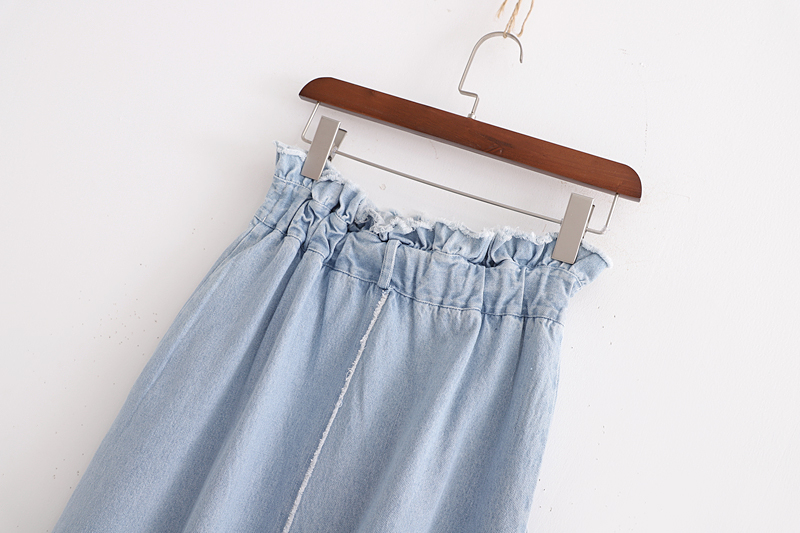 Fashion Blue Long Denim Skirt,Skirts