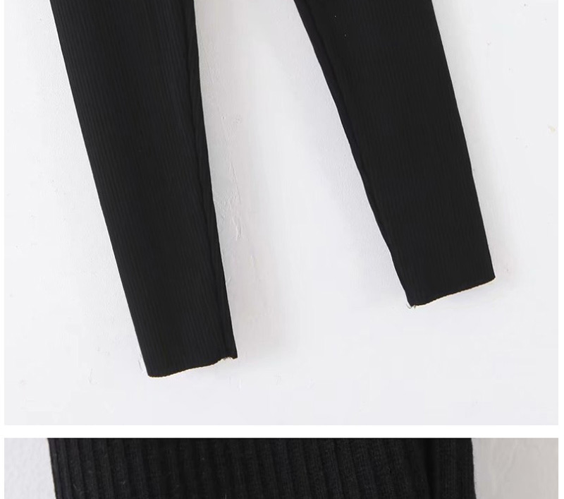 Fashion Black Letter Side Thread Straight Pants,Pants