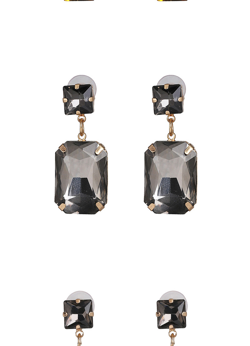Fashion Red Geometric Diamond Stud Earrings,Drop Earrings