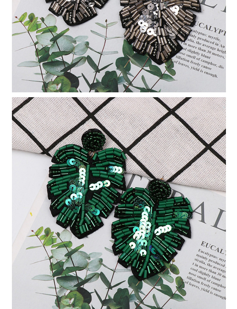 Fashion Light Green Leaf Rice Earrings,Drop Earrings
