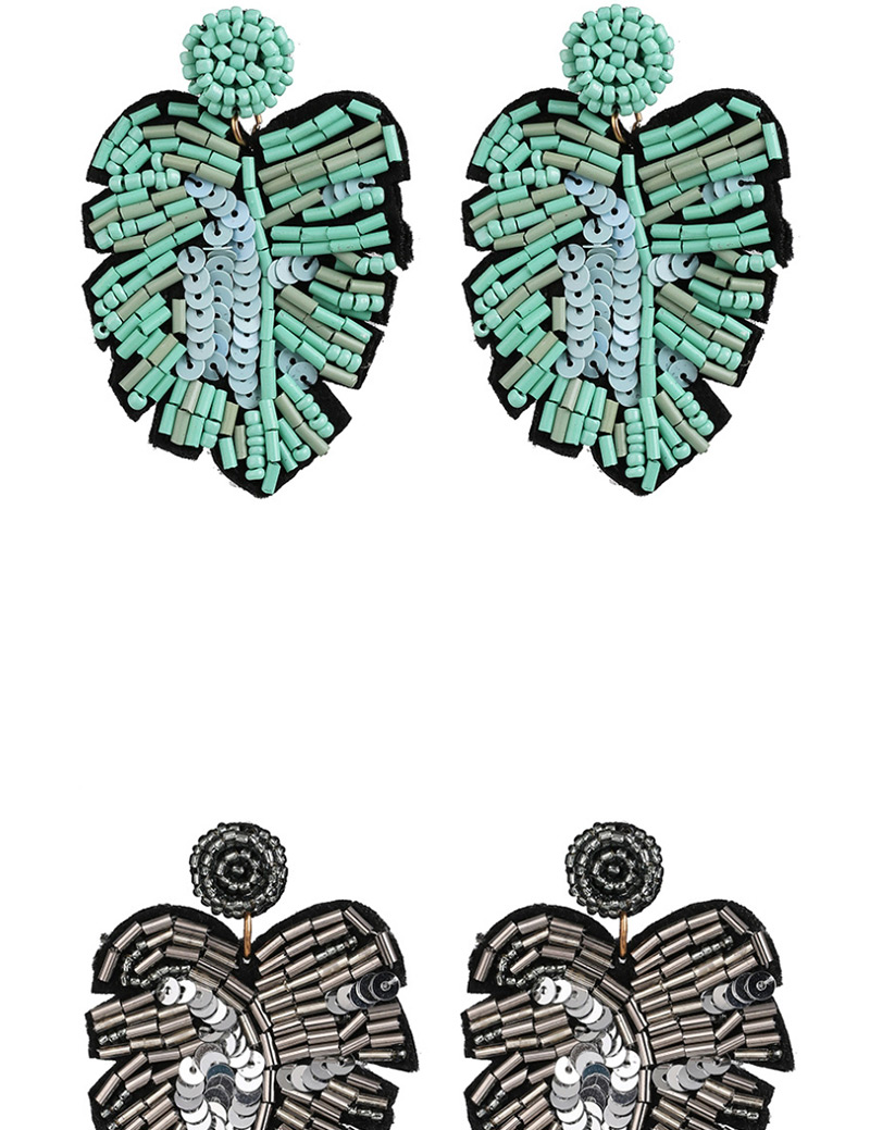 Fashion Green Leaf Rice Earrings,Drop Earrings