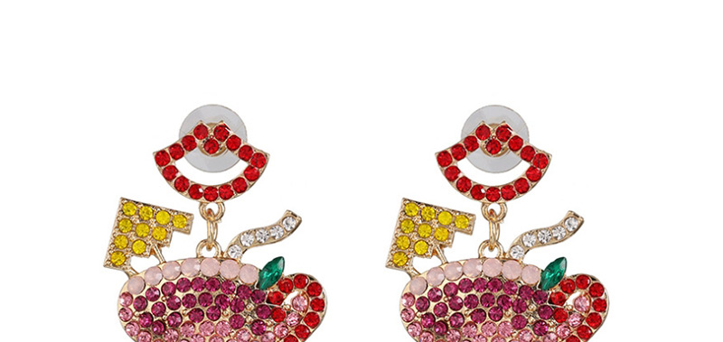 Fashion Color Micro-studded Fruit Wine Glass Earrings,Drop Earrings