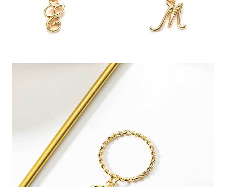Fashion Gold Note Letter Ring,Fashion Rings