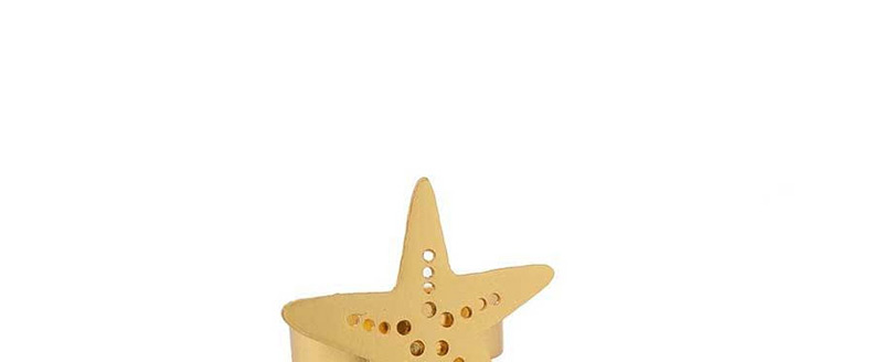 Fashion Gold Starfish Shell Open Ring,Fashion Rings