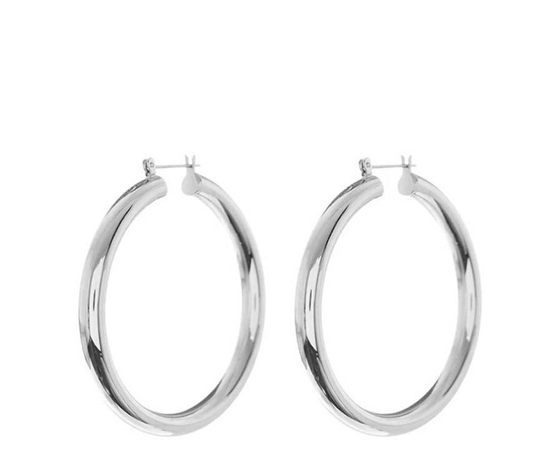 Fashion White K Big Circle Earrings,Hoop Earrings