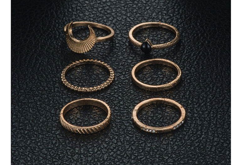 Fashion Gold Gold-plated Ring Set,Rings Set