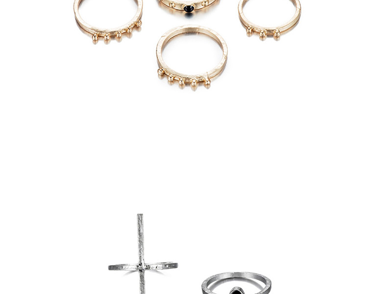 Fashion Silver Gold-plated Ring Set,Rings Set
