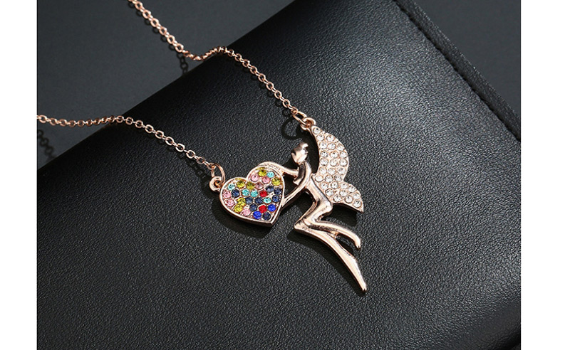 Fashion Gold Crystal Angel Necklace,Pendants