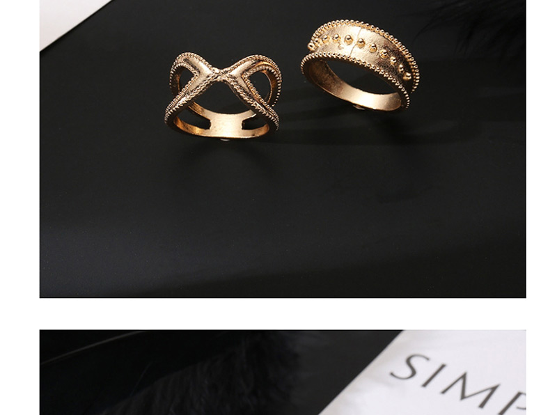 Fashion Gold Moon Star Ring 5 Piece Set,Fashion Rings