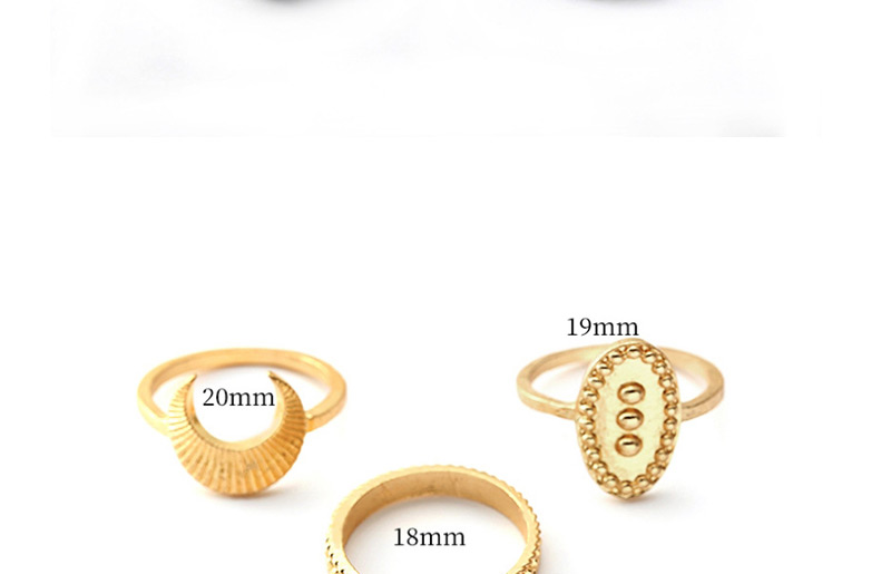 Fashion Gold Moon Ring Set Of 5,Fashion Rings