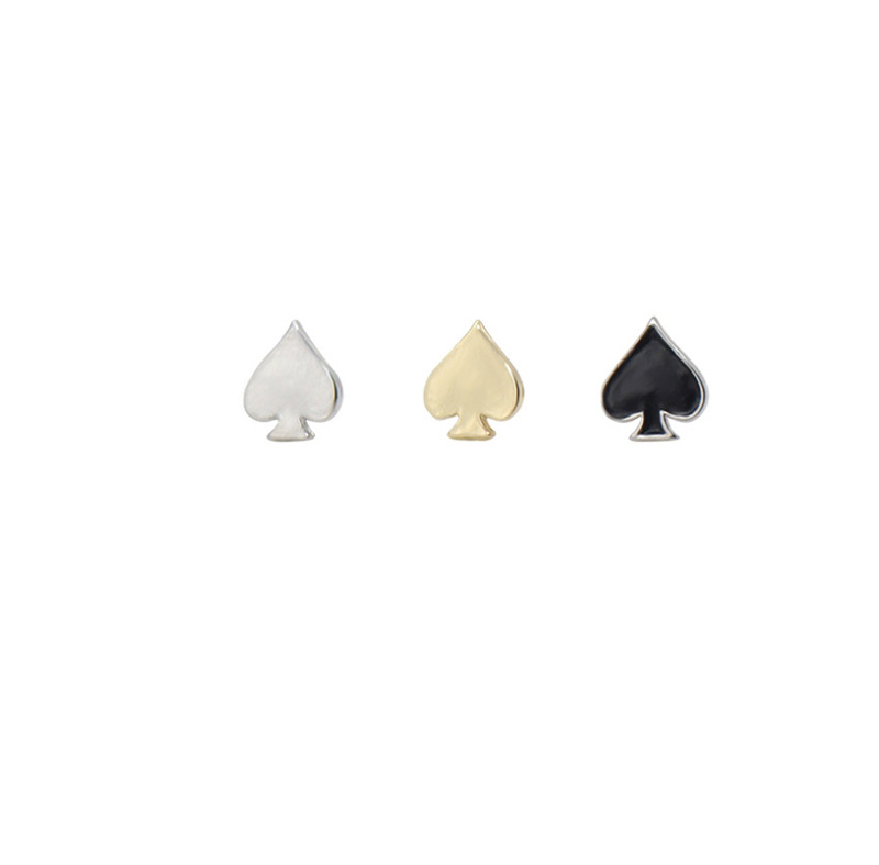 Fashion Gold: Silver And Black Peach Heart Earrings Set,Earrings set