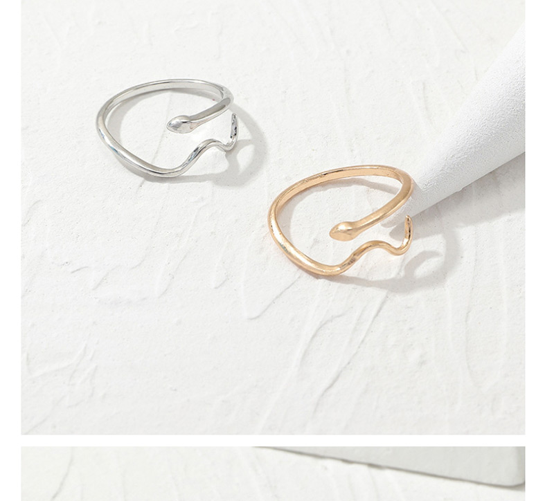 Fashion Gold Serpentine Wavy Open Ring,Fashion Rings
