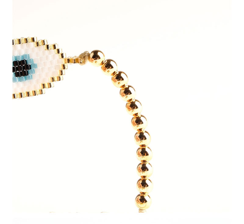 Fashion Yellow Rice Beads Woven Eye Tassel Bracelet,Beaded Bracelet