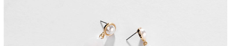 Fashion White Spray Paint Flower Cut Glass Beads Resin Pearl Earrings,Drop Earrings