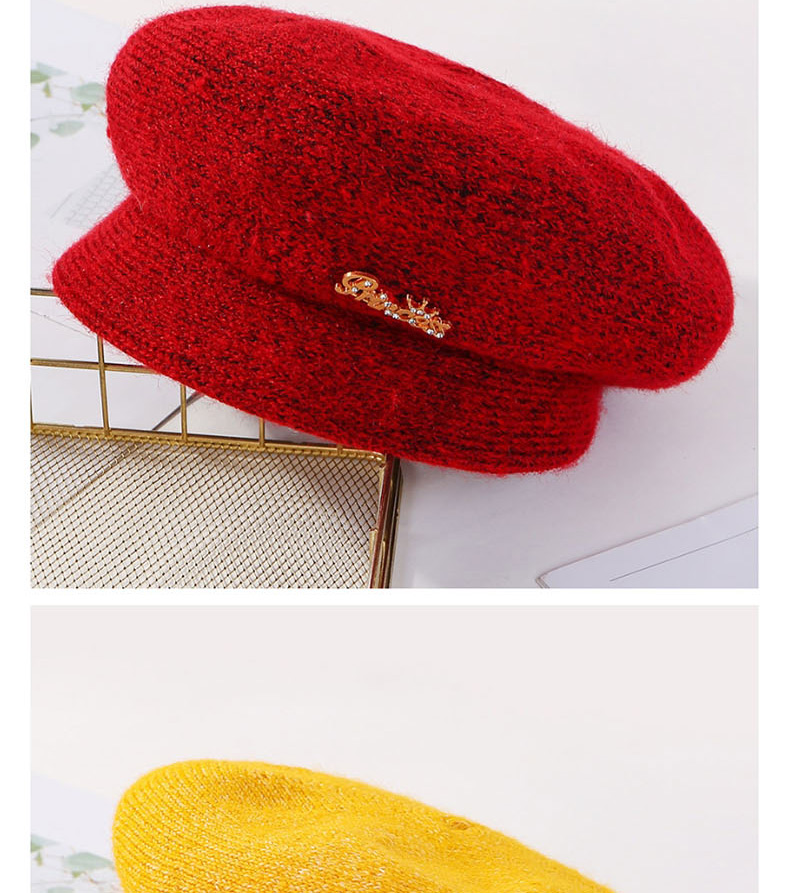 Fashion Red Plush Earmuffs Knit Cap,Sun Hats