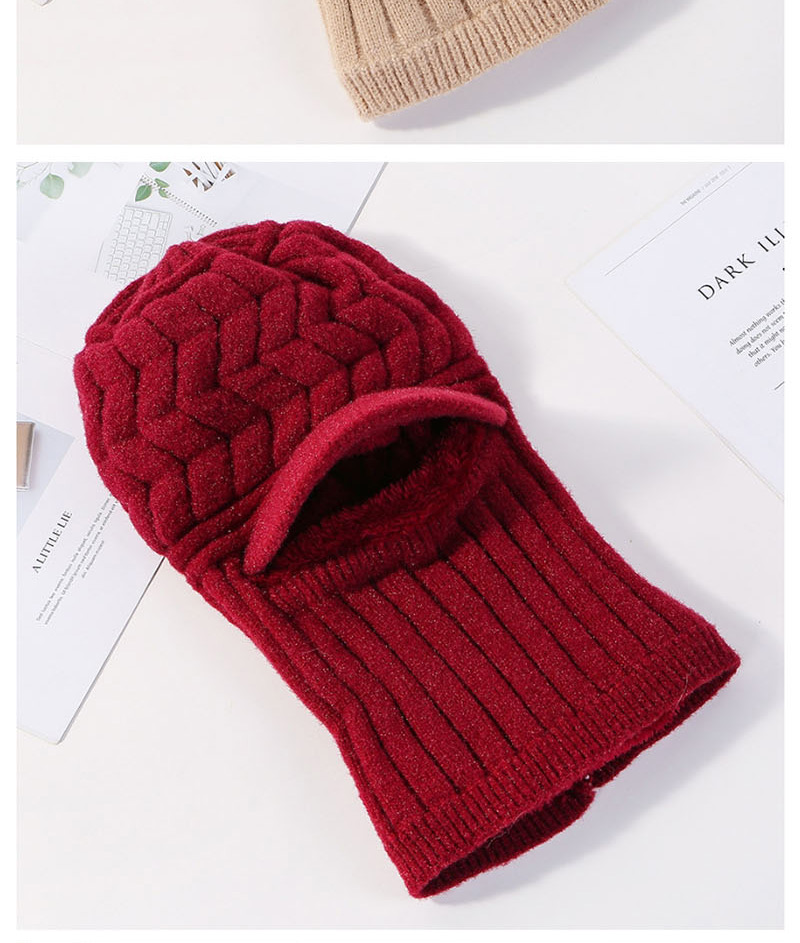 Fashion Khaki Hat Scarf One Wool Cap,Knitting Wool Hats