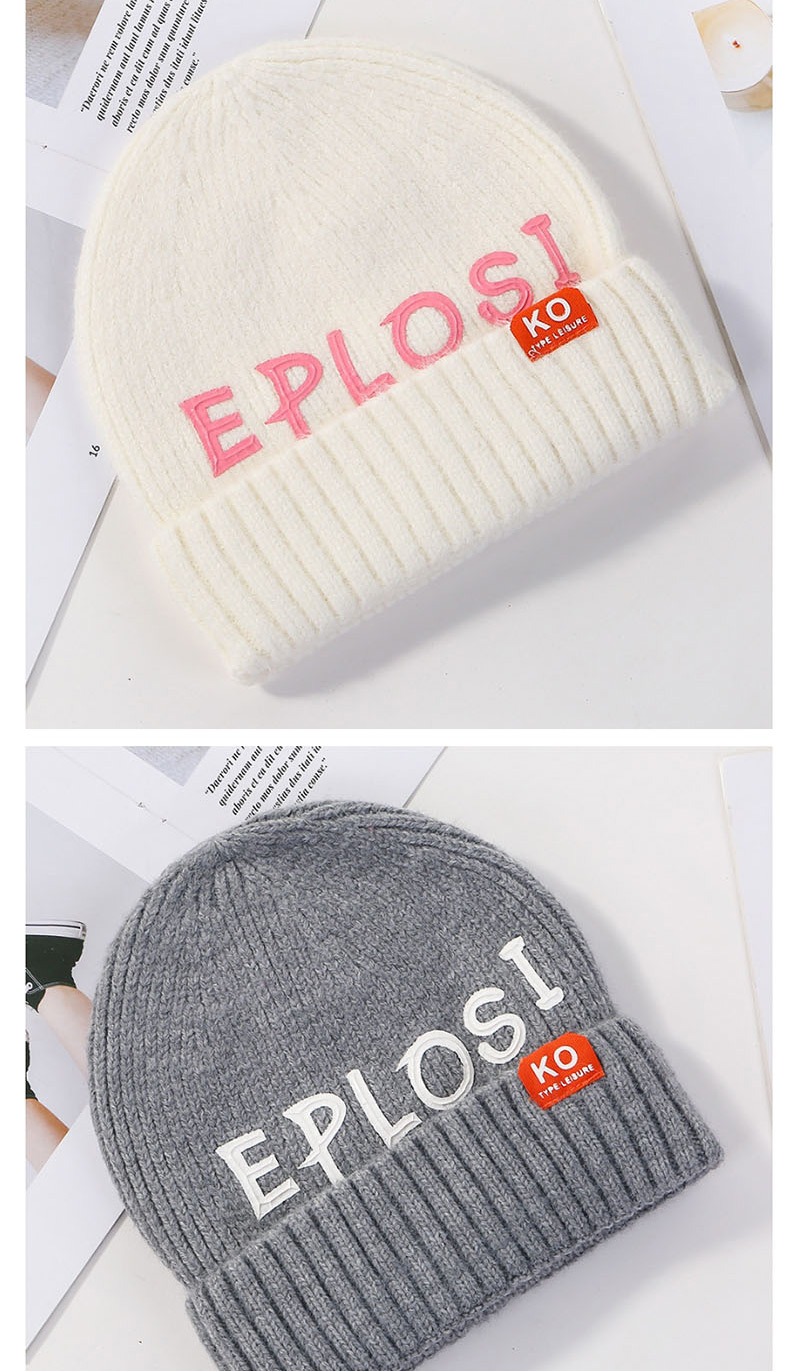 Fashion White Patch Letter Wool Cap,Knitting Wool Hats