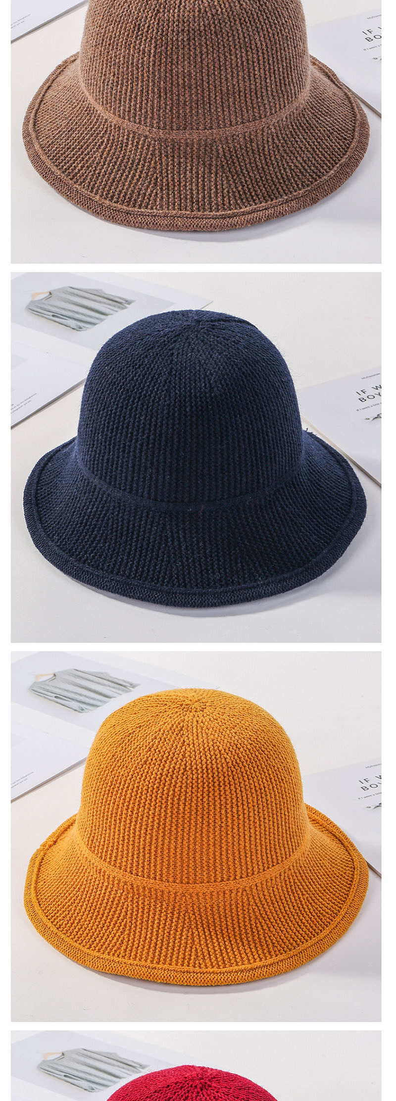 Fashion Black Knitted Wool Fisherman Hat,Beanies&Others