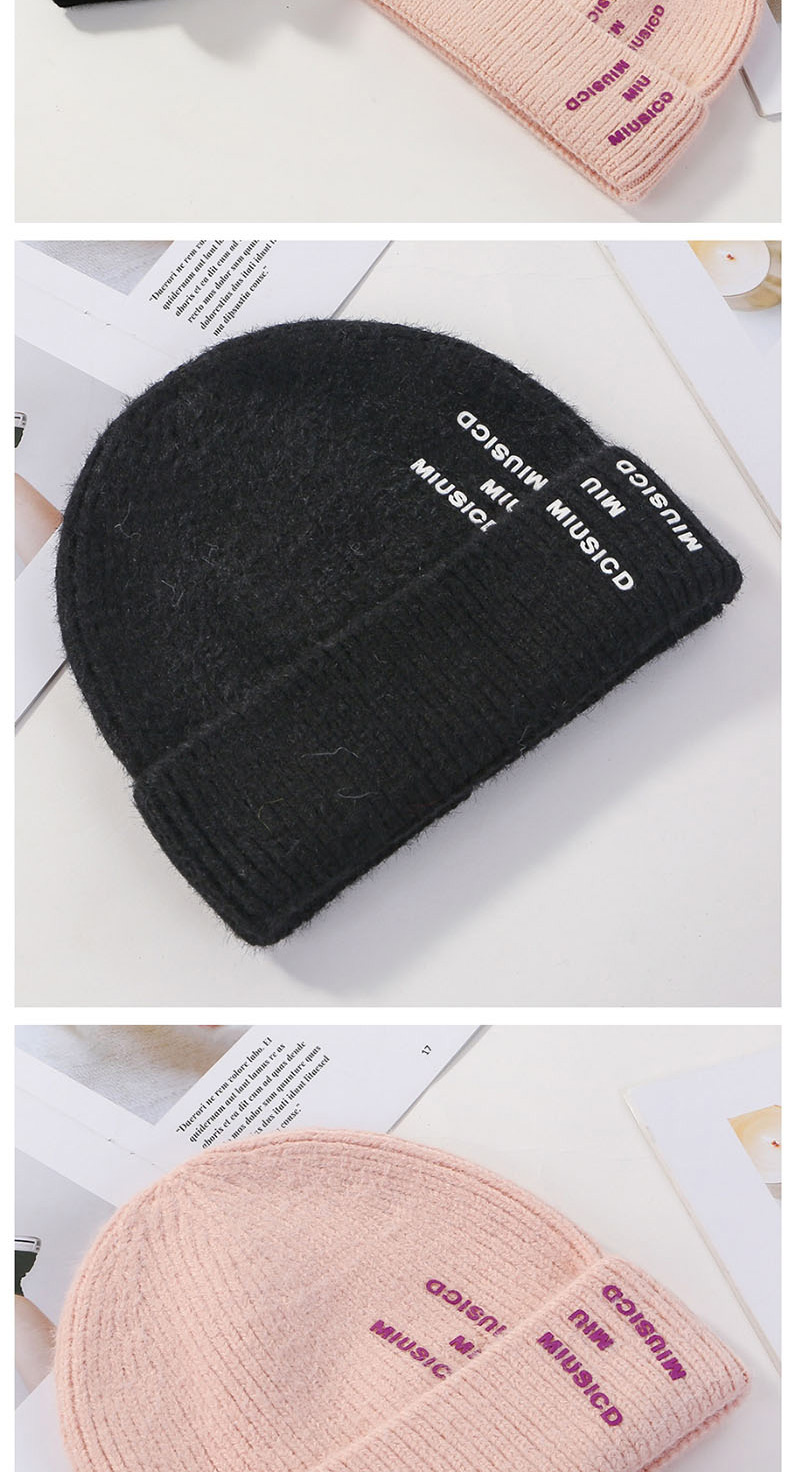 Fashion Black Letter Knit Wool Hat,Knitting Wool Hats