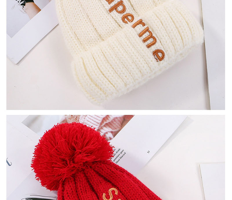 Fashion Pink Letter Embroidery And Velvet Hat,Knitting Wool Hats