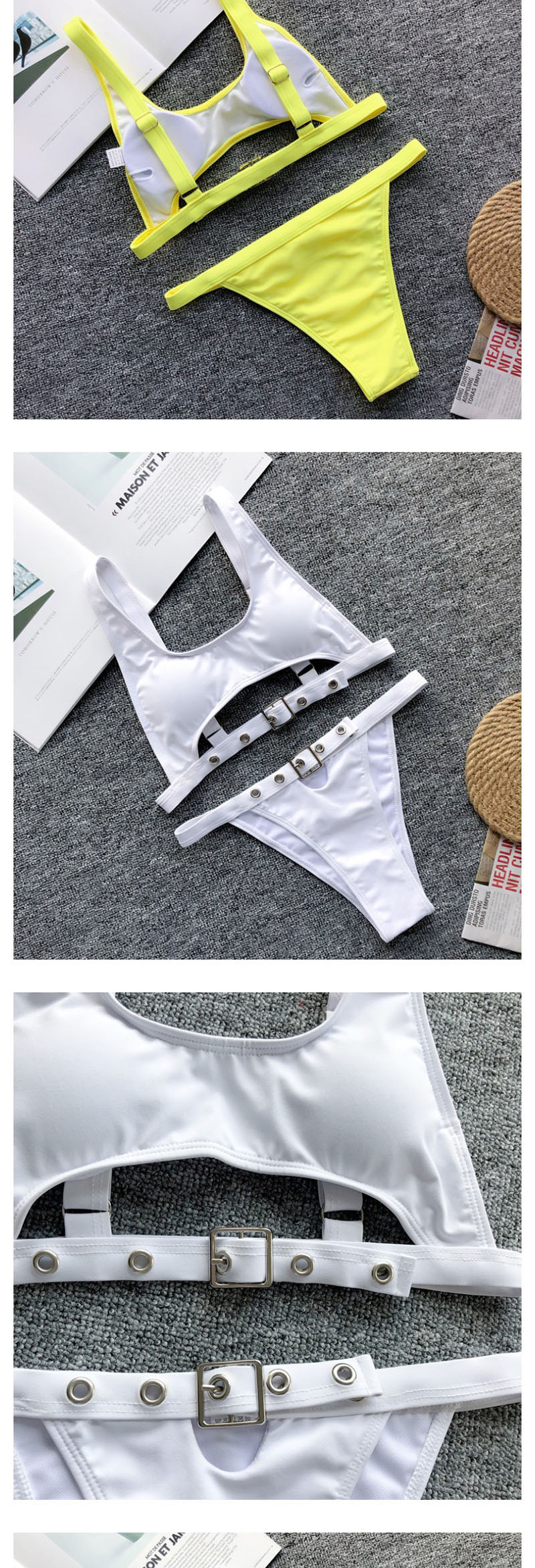 Fashion Black Eye Bandage Split Swimsuit,Bikini Sets
