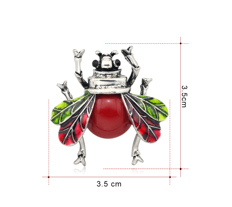 Fashion Red Alloy Dripping Bee Brooch,Korean Brooches