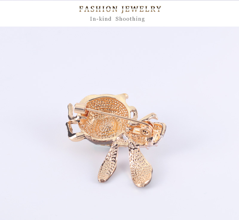 Fashion Coffee Color Alloy Dripping Bee Brooch,Korean Brooches