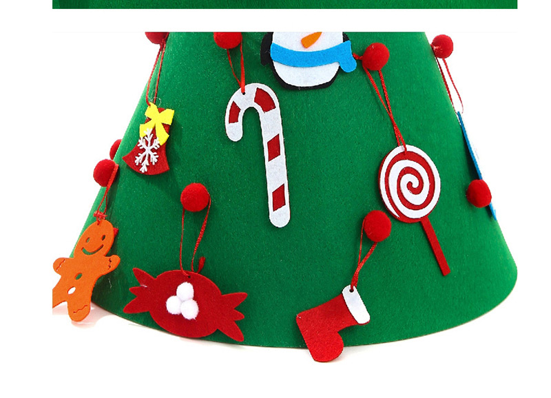 Fashion Green Felt Cloth Christmas Tree Puzzle Gift,Festival & Party Supplies