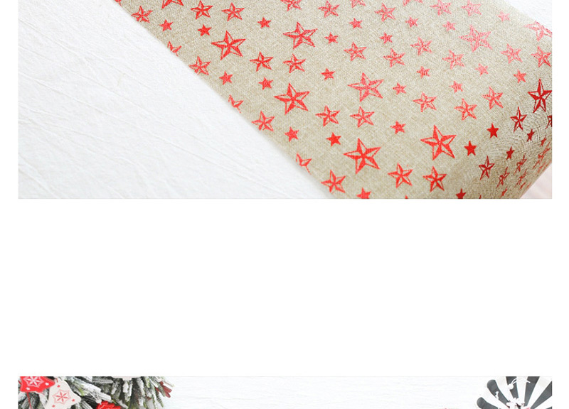 Fashion C Christmas Snowflakes Christmas Cotton And Linen Printed Table Flag,Festival & Party Supplies
