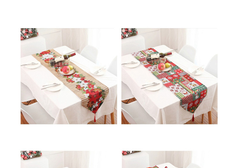 Fashion Multi-color Cartoon Christmas Table Flag,Festival & Party Supplies