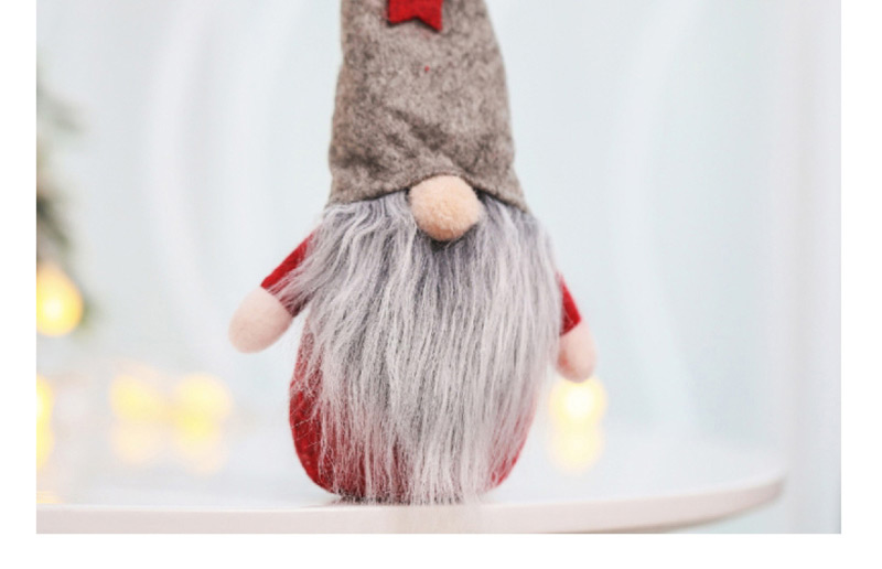 Fashion Gray Long Hat Without Face Doll Santa Claus Standing Pose Doll Without Face Doll,Festival & Party Supplies