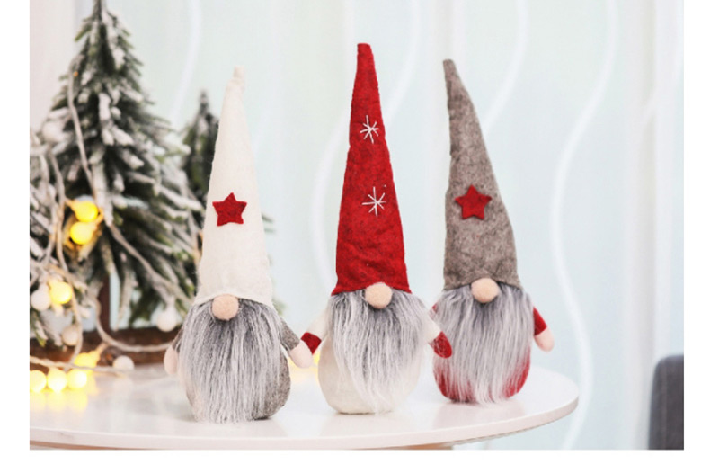 Fashion White Long Hat Without Face Doll Santa Claus Standing Pose Doll Without Face Doll,Festival & Party Supplies