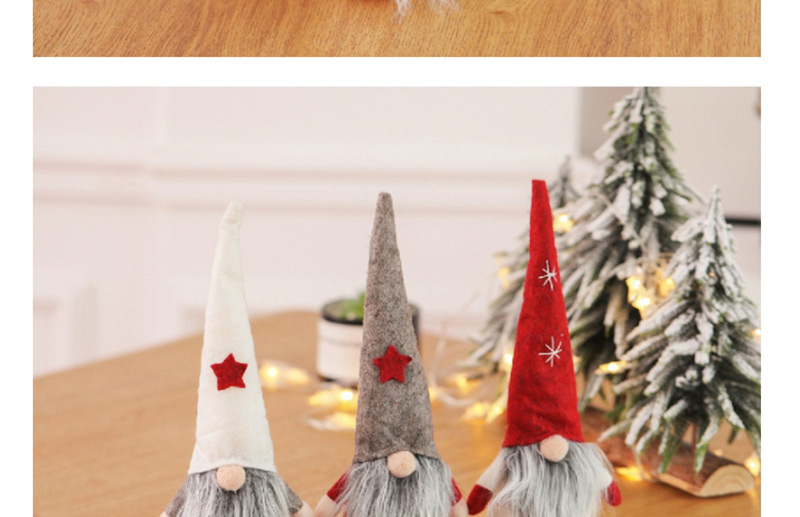 Fashion White Long Hat Without Face Doll Santa Claus Standing Pose Doll Without Face Doll,Festival & Party Supplies
