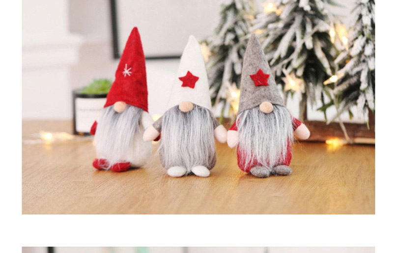 Fashion White Hat Style Standing Long Beard Without Face Doll Santa Claus Doll Without Face Doll,Festival & Party Supplies