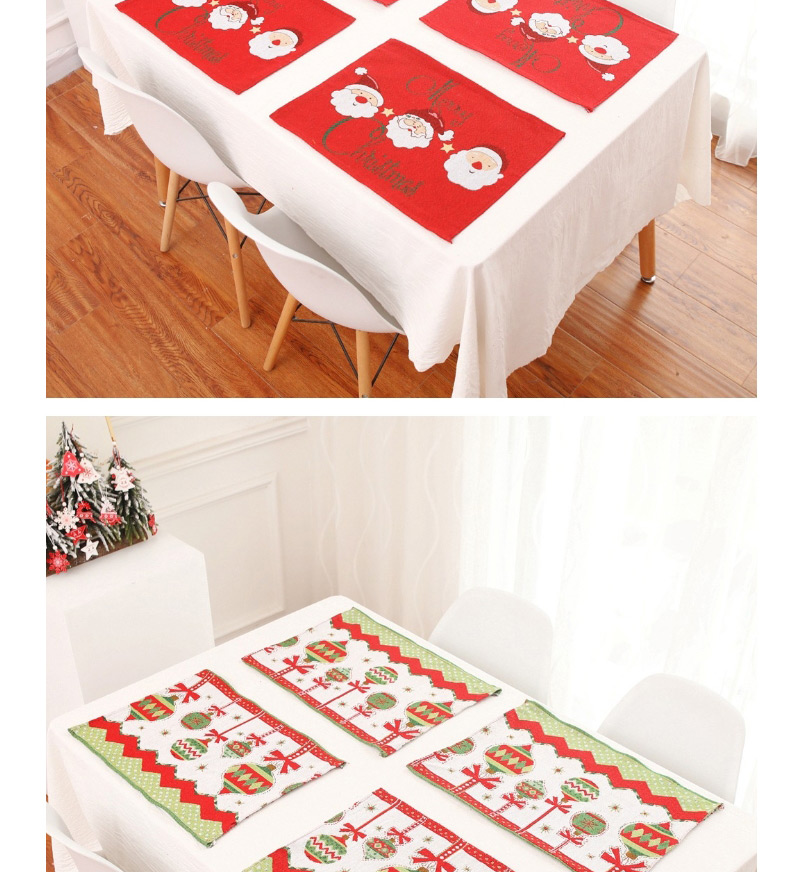Fashion Bell Table Flag A Placemat 4 Christmas Series Table Flag,Festival & Party Supplies
