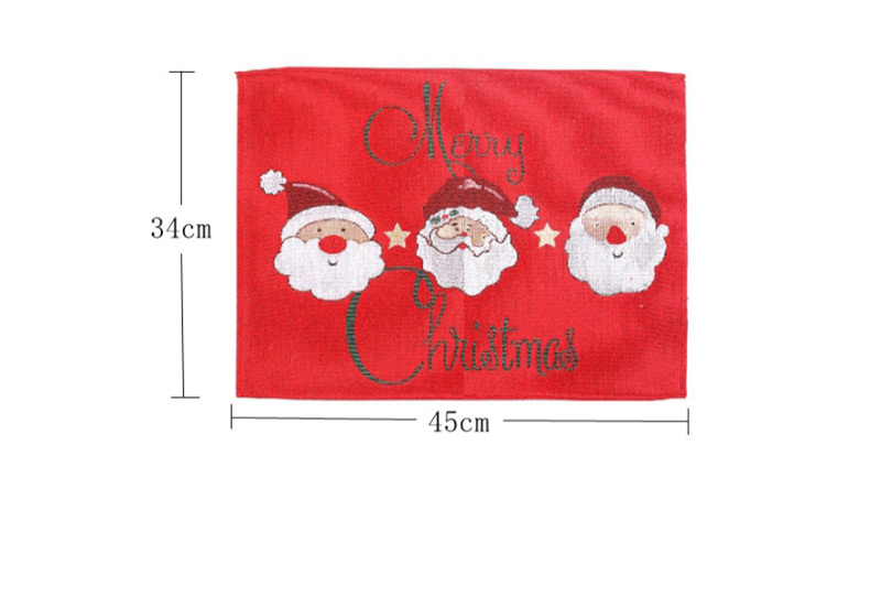Fashion New Table Mat Christmas Tree 1 Piece Of Christmas Embroidery Placemat,Festival & Party Supplies