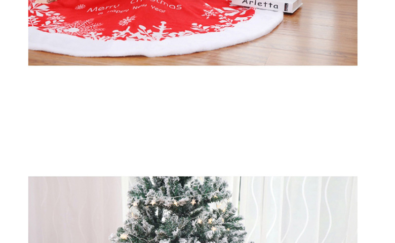 Fashion 122cm Snowflake English Tree Skirt Christmas Tree Skirt,Festival & Party Supplies