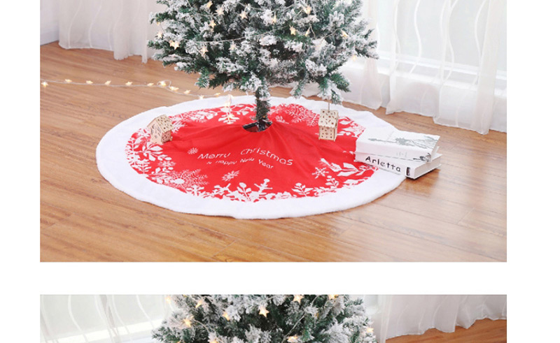 Fashion 122cm Snowflake English Tree Skirt Christmas Tree Skirt,Festival & Party Supplies