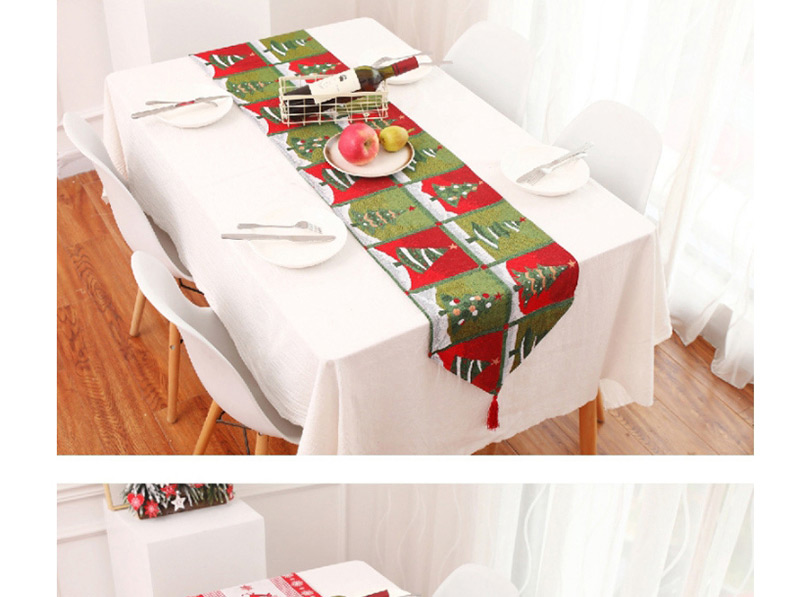 Fashion Bell Table Flag Yarn-dyed Jacquard Christmas Table Flag,Festival & Party Supplies