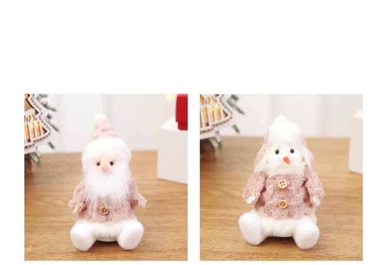 Fashion Pink Snowman Doll Sitting Doll,Festival & Party Supplies