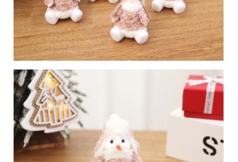 Fashion Pink Snowman Doll Sitting Doll,Festival & Party Supplies