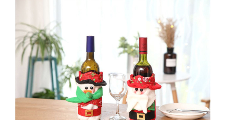 Fashion Half Body Red Wine Bottle Set Snowman Cartoon Santa Claus Wine Bag,Festival & Party Supplies