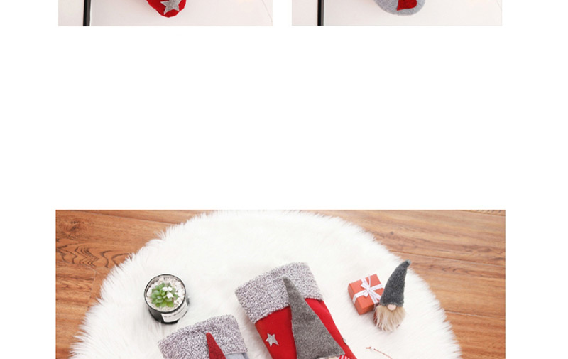 Fashion H Red Paragraph No Face Doll Christmas Stockings Three-dimensional Faceless Doll Christmas Stockings,Festival & Party Supplies