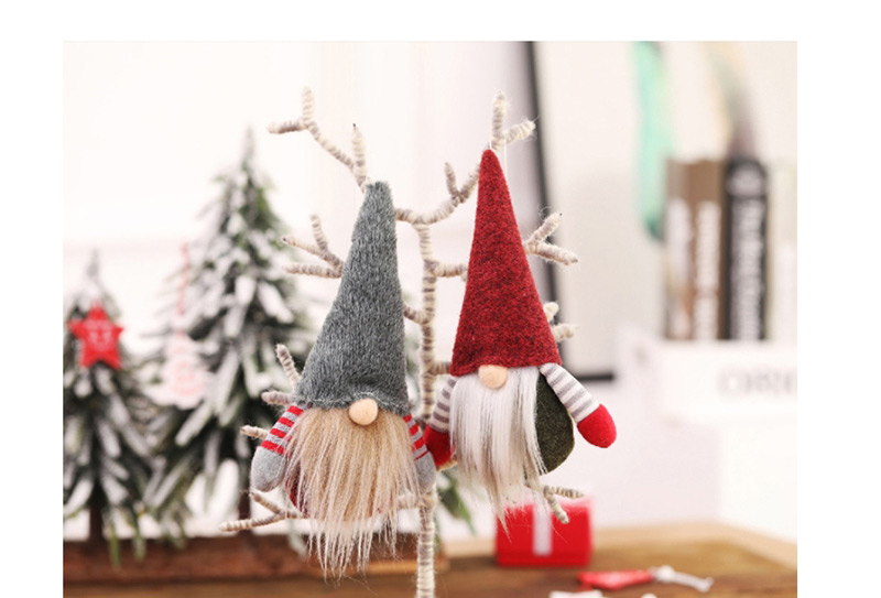 Fashion H Gray Section No Face Doll With Hand Pendant Faceless Doll Doll Christmas Tree Pendant,Festival & Party Supplies